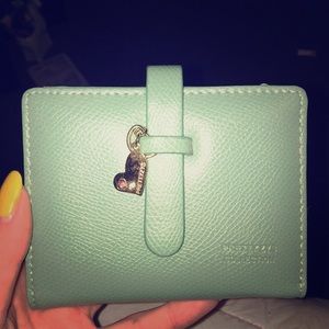 light green wallet